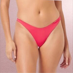 NEW L*Space Cabana Bikini Bottom Bitsy Size XS Hot Cherry Retailed $84